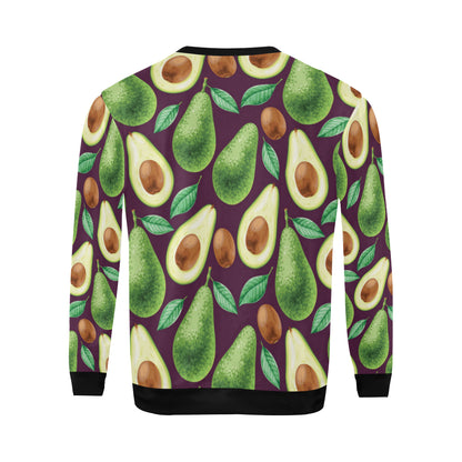 Avocado Pattern Print Design AC08 Men Long Sleeve Sweatshirt