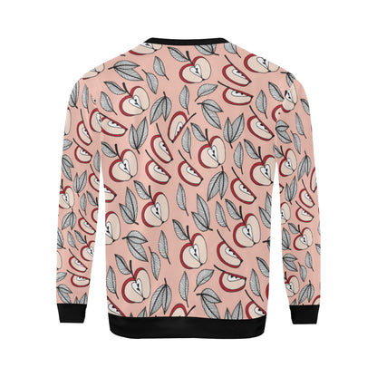 Apple Pattern Print Design AP04 Men Long Sleeve Sweatshirt