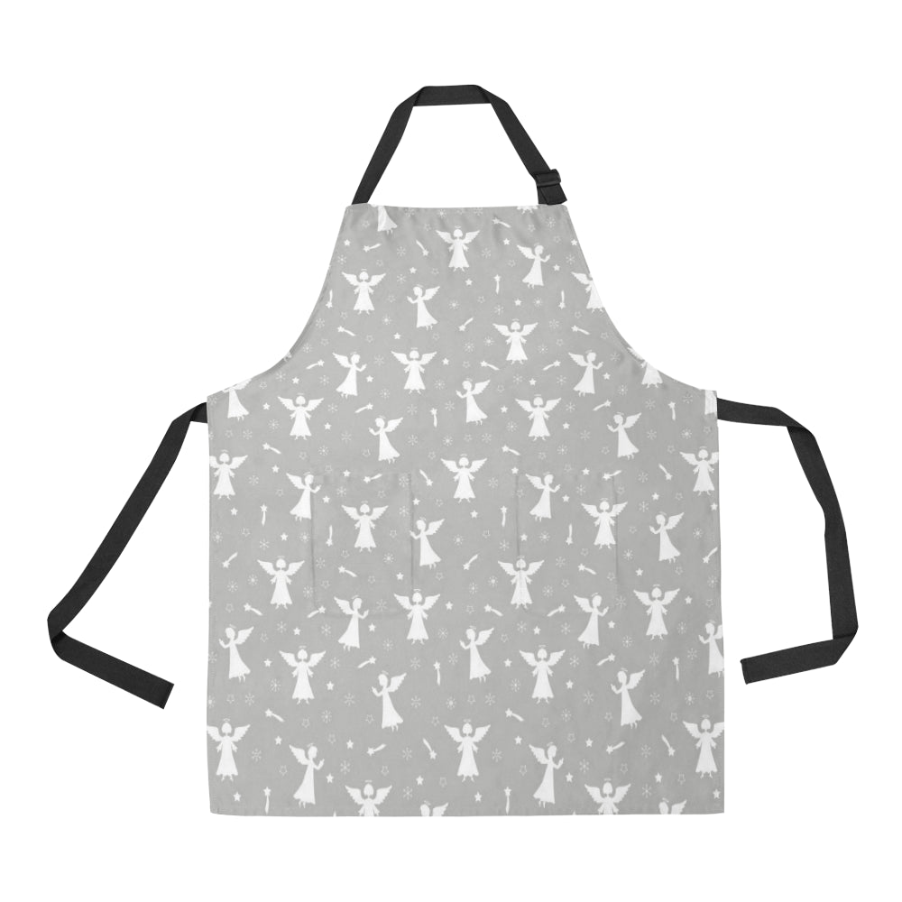 Angel Pattern Print Design 03 Apron with Pocket