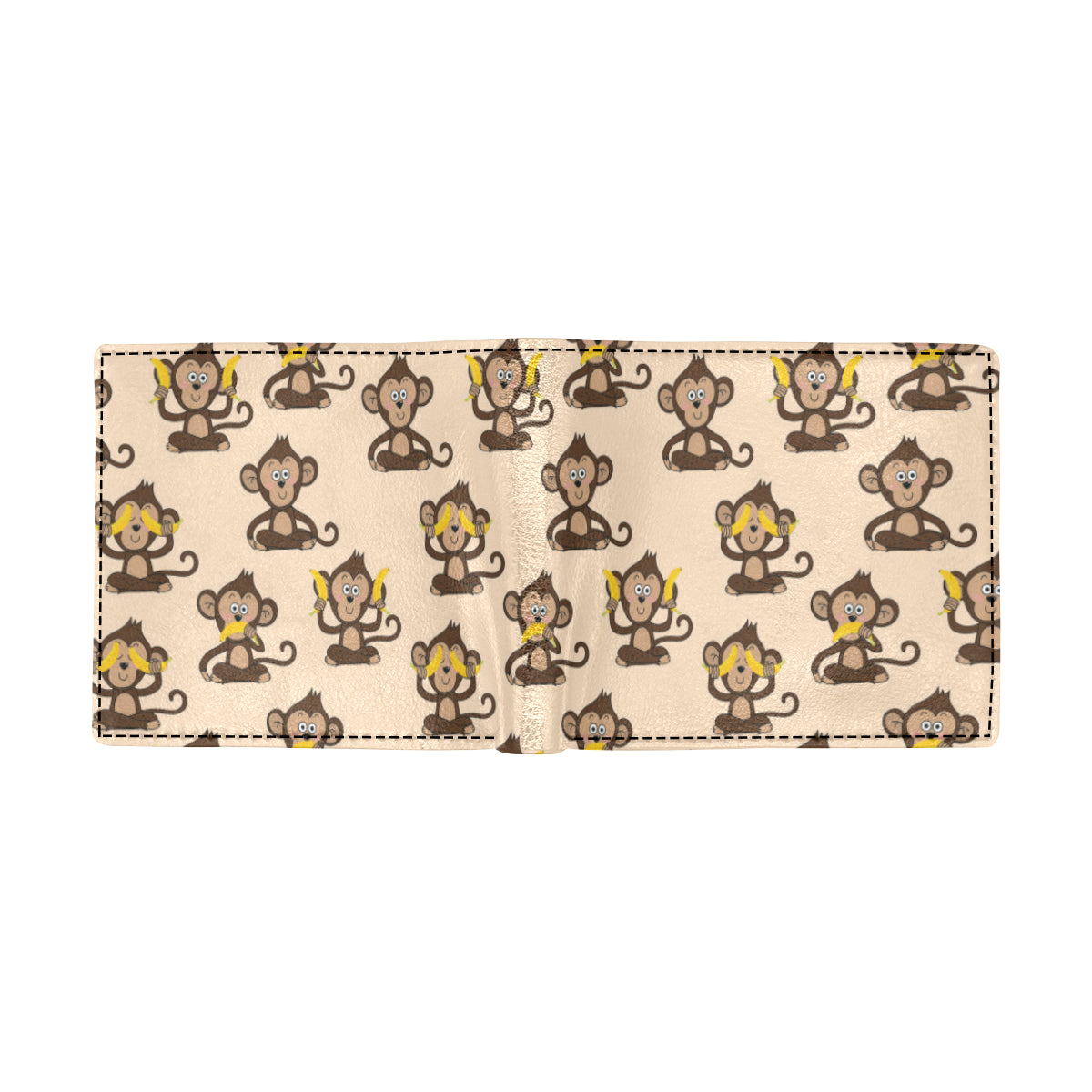 Monkey Pattern Print Design 03 Men's ID Card Wallet