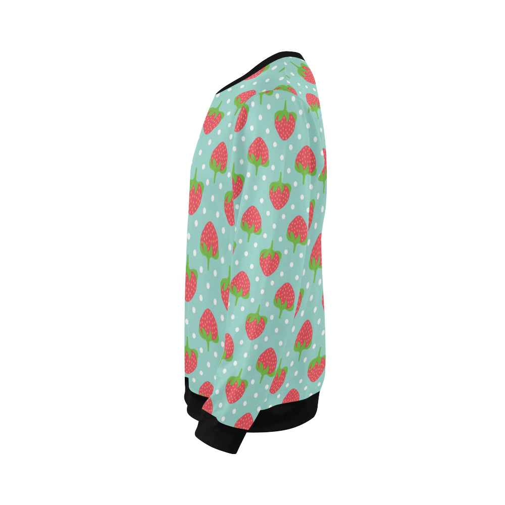 Strawberry Pattern Print Design SB06 Men Long Sleeve Sweatshirt