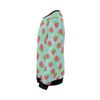 Strawberry Pattern Print Design SB06 Men Long Sleeve Sweatshirt