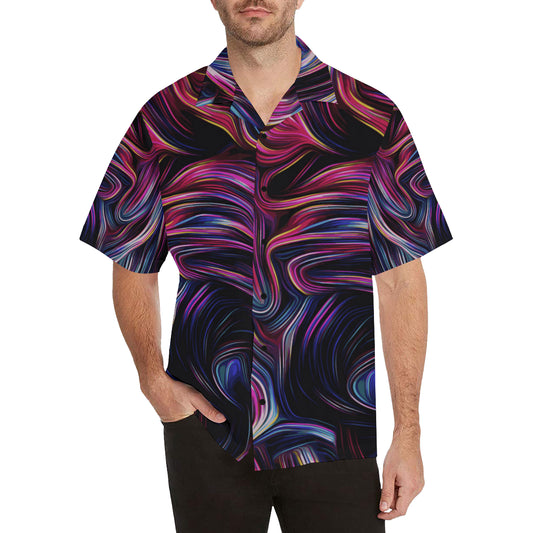 Liquid Pattern Print Design 01 Men's Hawaiian Shirt