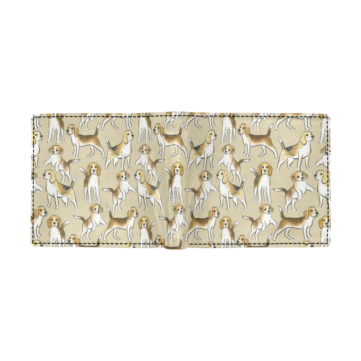 Beagle Pattern Print Design 04 Men's ID Card Wallet