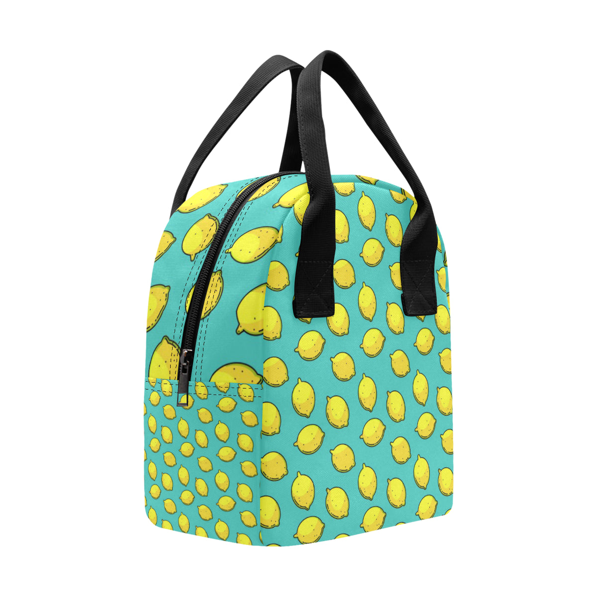 Lemon Pattern Print Design LM04 Insulated Lunch Bag