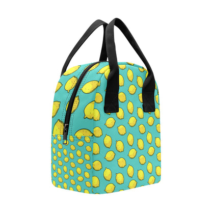 Lemon Pattern Print Design LM04 Insulated Lunch Bag