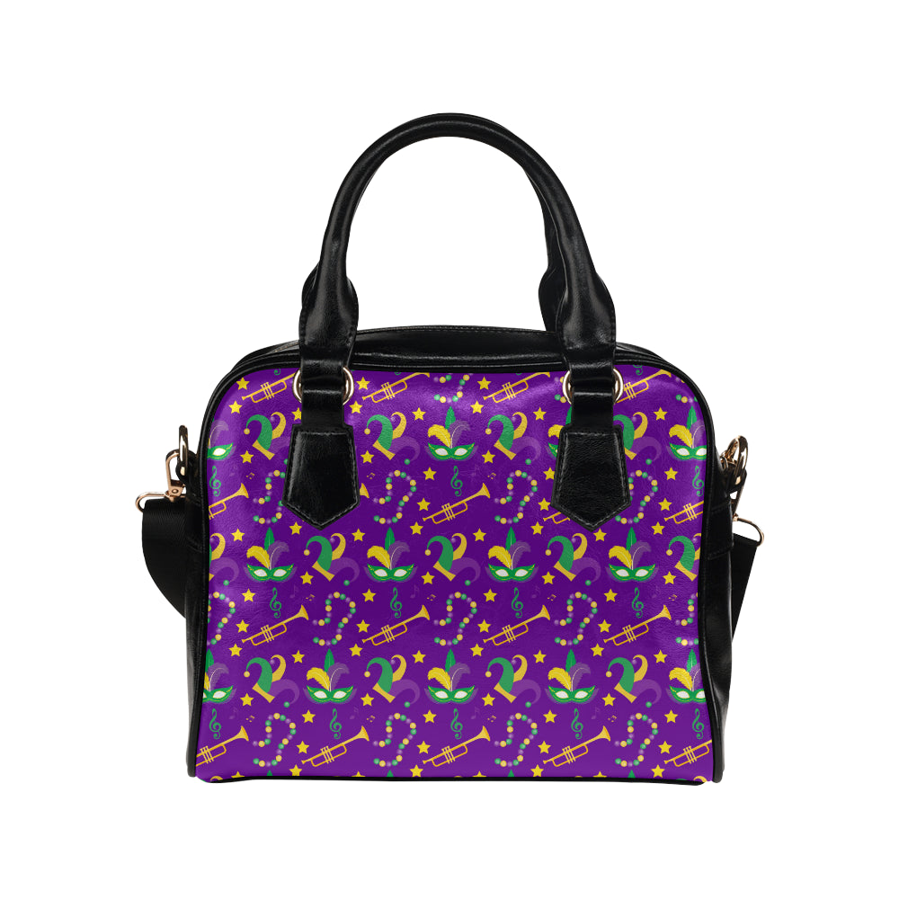 Mardi Gras Pattern Print Design 06 Shoulder Handbag