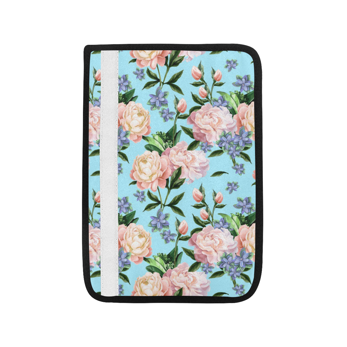 Peony Pattern Print Design PE02 Car Seat Belt Cover