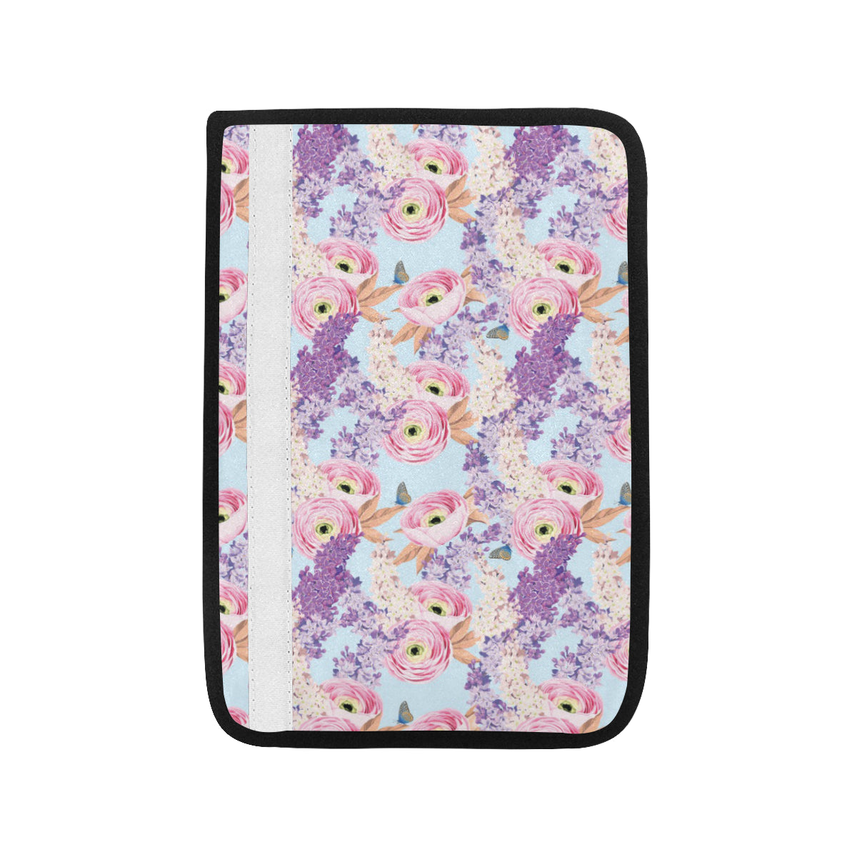 Lilac Pattern Print Design LI03 Car Seat Belt Cover