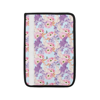 Lilac Pattern Print Design LI03 Car Seat Belt Cover