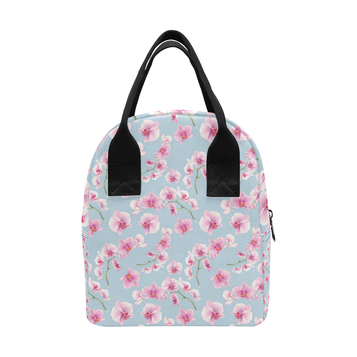 Orchid Pink Pattern Print Design OR01 Insulated Lunch Bag