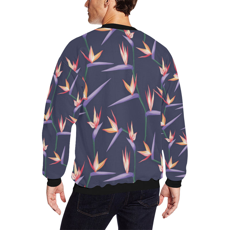 Bird Of Paradise Pattern Print Design BOP015 Men Long Sleeve Sweatshirt