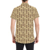 Totem Tiki Style Themed Design Men's Short Sleeve Button Up Shirt