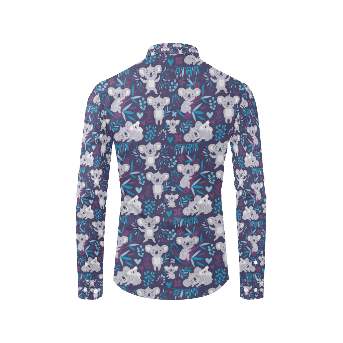 Koala Cute Themed Design Print Men's Long Sleeve Shirt