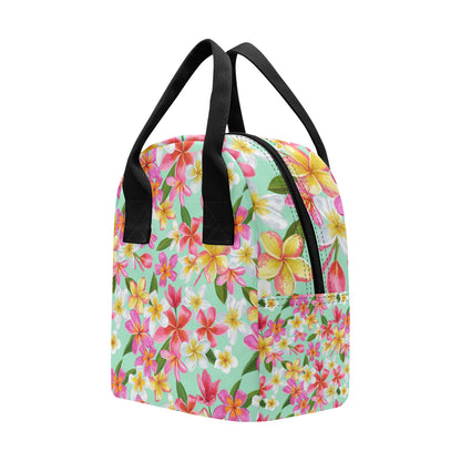 Plumeria Pattern Print Design PM014 Insulated Lunch Bag