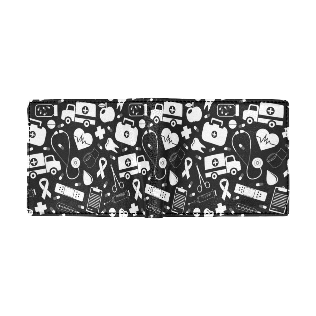 Medical Pattern Print Design 01 Men's ID Card Wallet