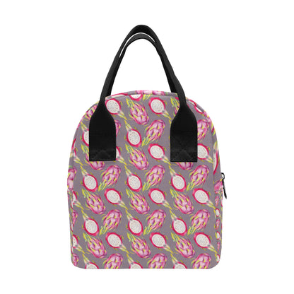 Dragonfruit Pattern Print Design DF03 Insulated Lunch Bag