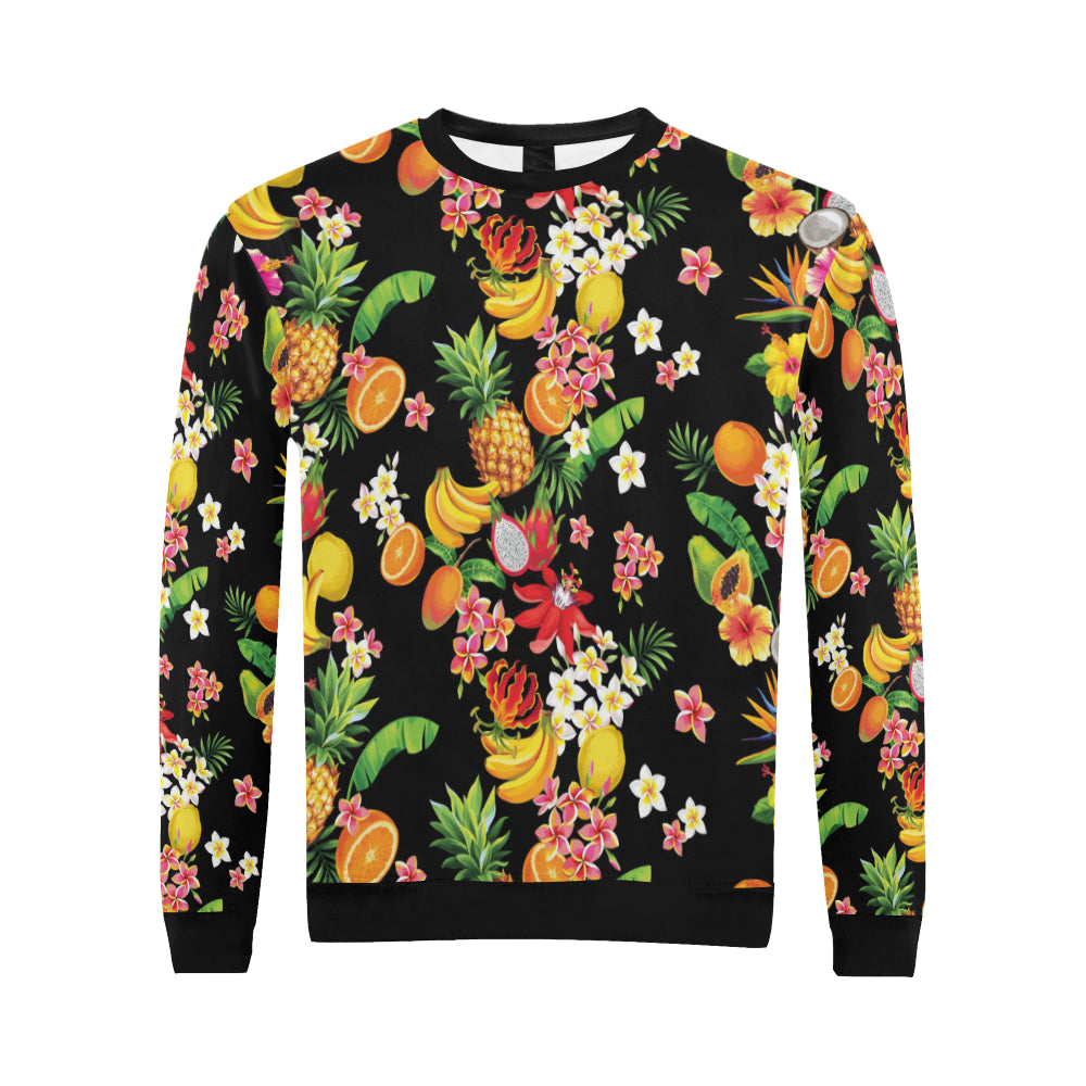 Tropical Fruits Pattern Print Design TF02 Men Long Sleeve Sweatshirt