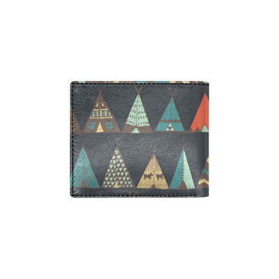 Tribal native american tent Aztec Men's ID Card Wallet