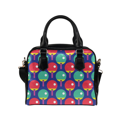 Ping Pong Pattern Print Design A03 Shoulder Handbag