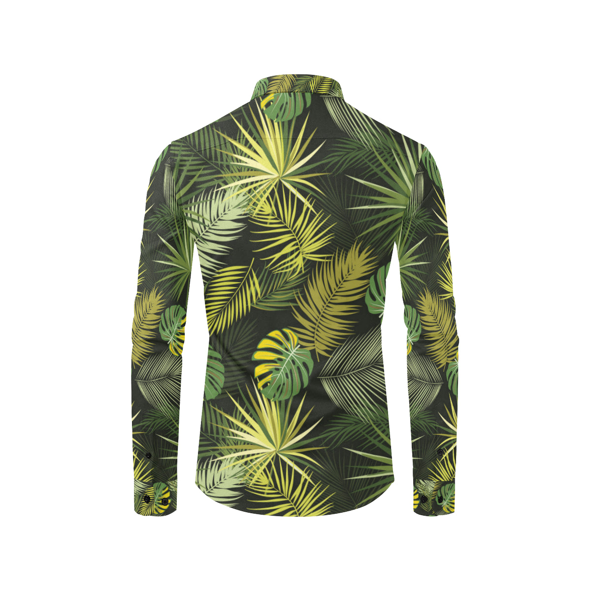 Palm Leaf Pattern Print Design A05 Men's Long Sleeve Shirt