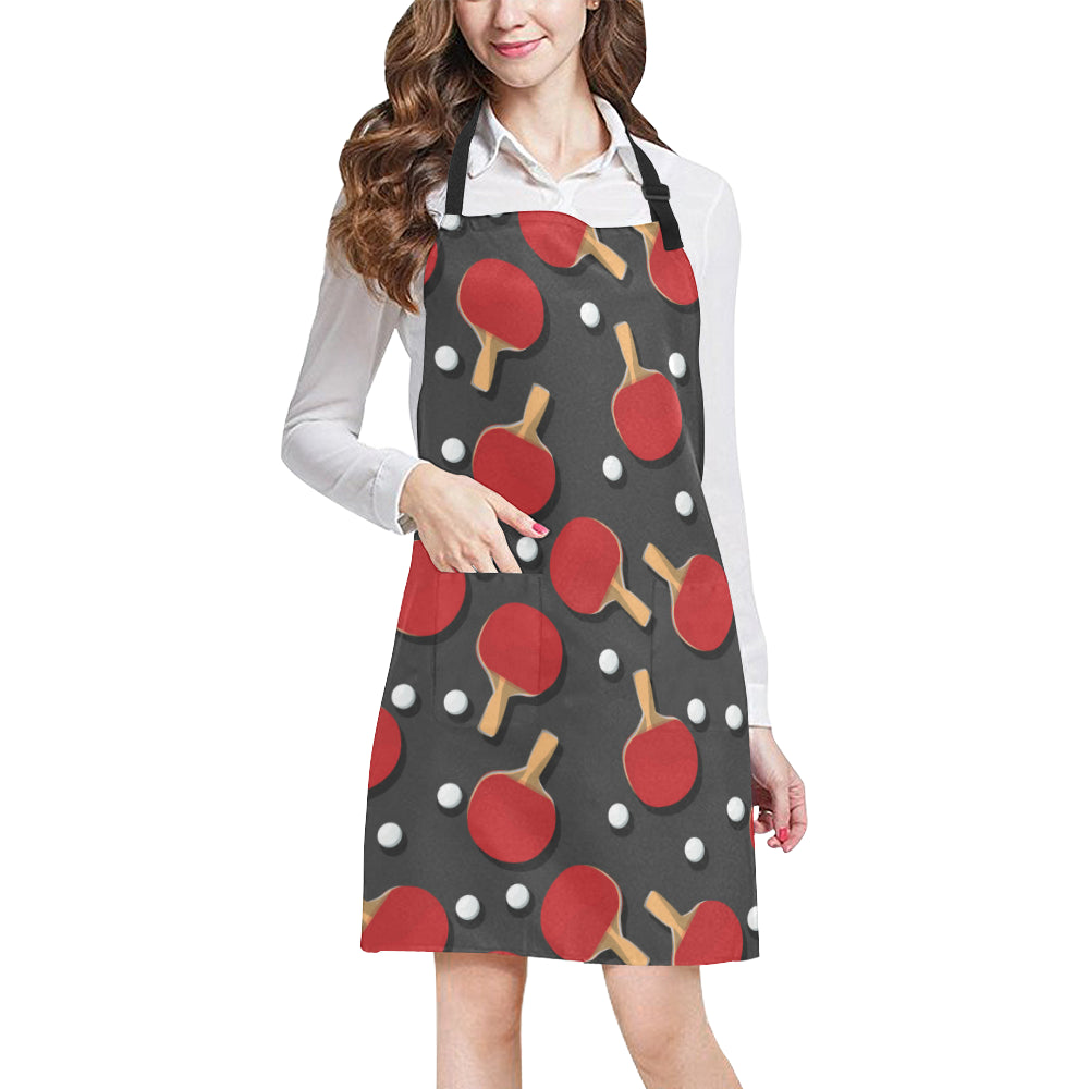 Ping Pong Pattern Print Design A05 Apron with Pocket