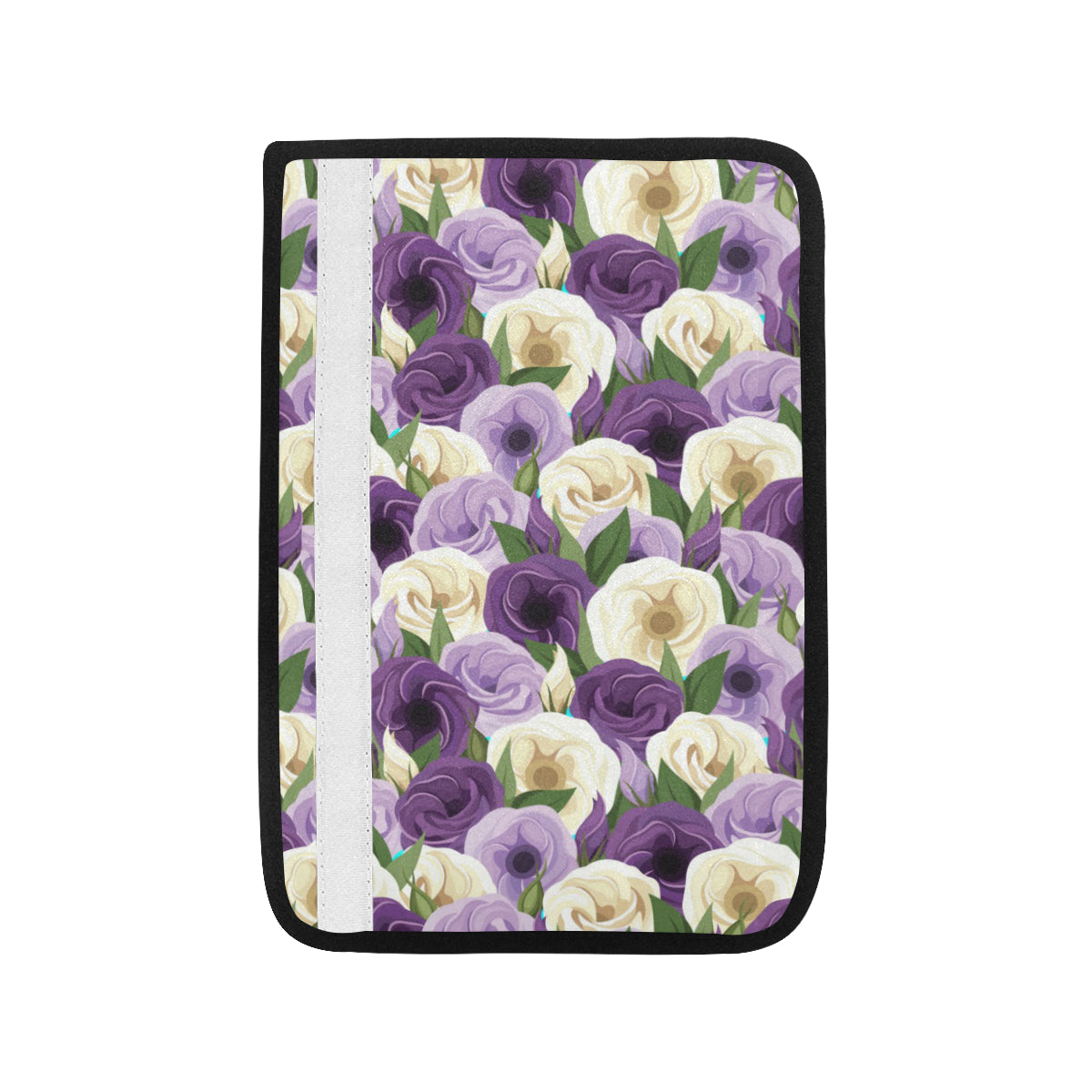 Lisianthus Pattern Print Design LT01 Car Seat Belt Cover