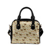 Beagle Pattern Print Design 01 Shoulder Handbag