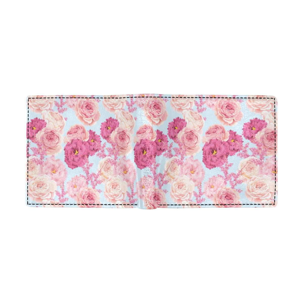Lisianthus Pattern Print Design LT05 Men's ID Card Wallet