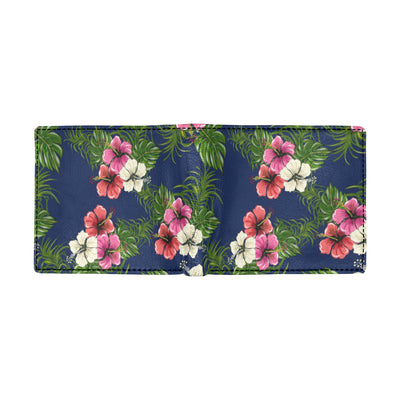 Hibiscus Pattern Print Design HB028 Men's ID Card Wallet