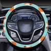 Fox Design Snow Print Pattern Steering Wheel Cover with Elastic Edge