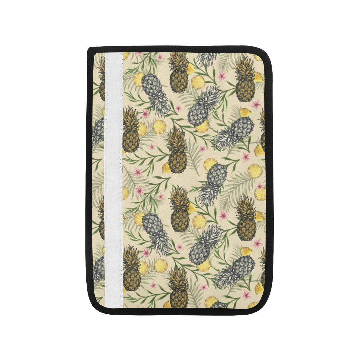 Pineapple Pattern Print Design PP012 Car Seat Belt Cover