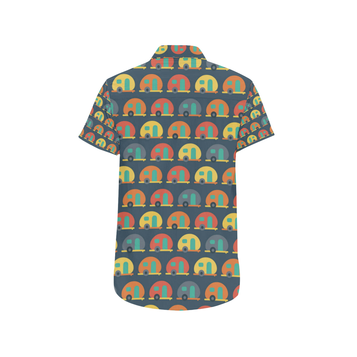 Camper Pattern Print Design 02 Men's Short Sleeve Button Up Shirt
