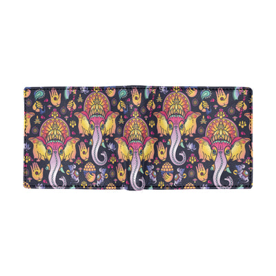 Ganesha Indian Pattern Print Design 03 Men's ID Card Wallet