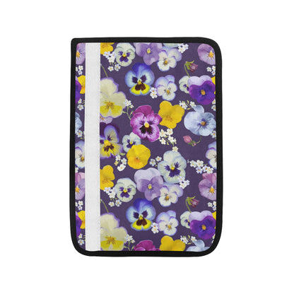 Pansy Pattern Print Design PS02 Car Seat Belt Cover