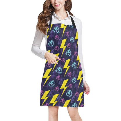 Lightning Thunder Pattern Print Design 01 Apron with Pocket