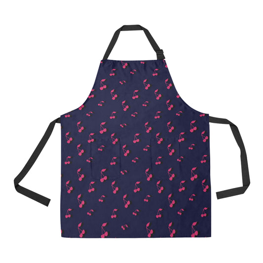 Cherry Pattern Print Design 02 Apron with Pocket