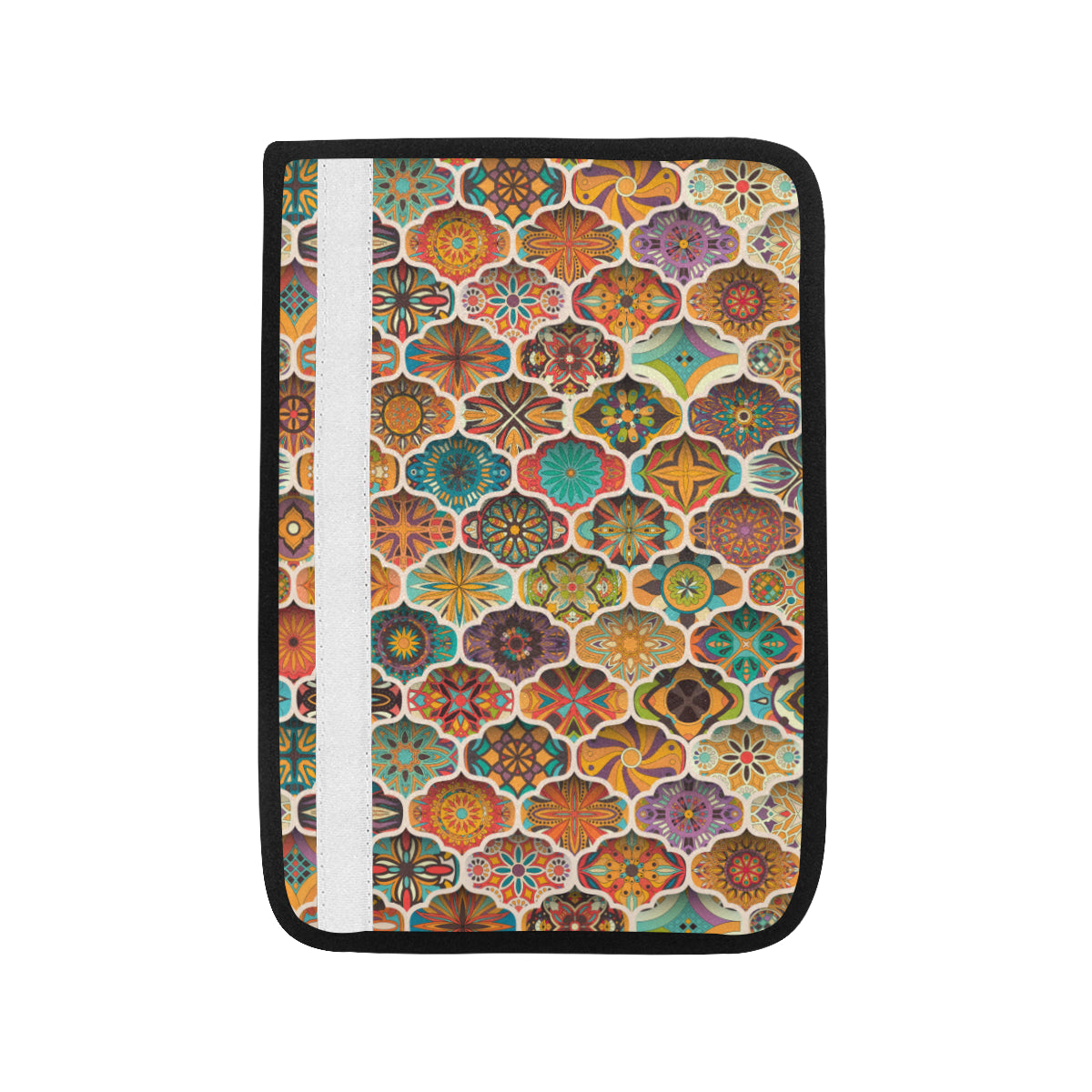 Mandala Mosaic Themed Design Print Car Seat Belt Cover