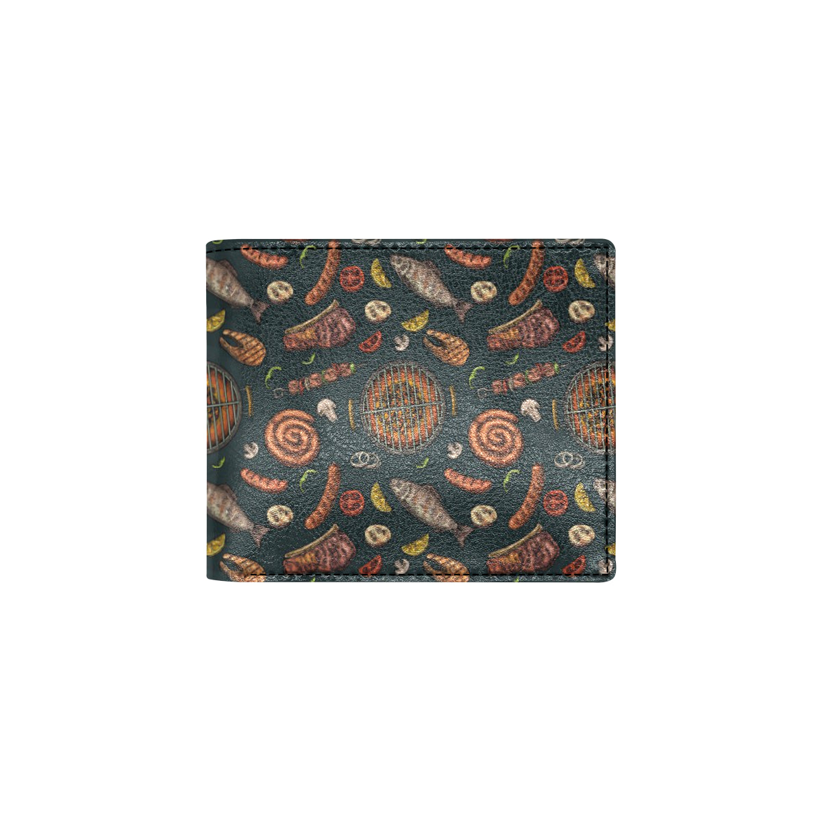 Barbecue Pattern Print Design 02 Men's ID Card Wallet