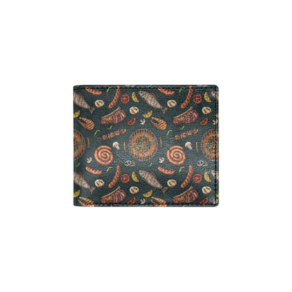 Barbecue Pattern Print Design 02 Men's ID Card Wallet