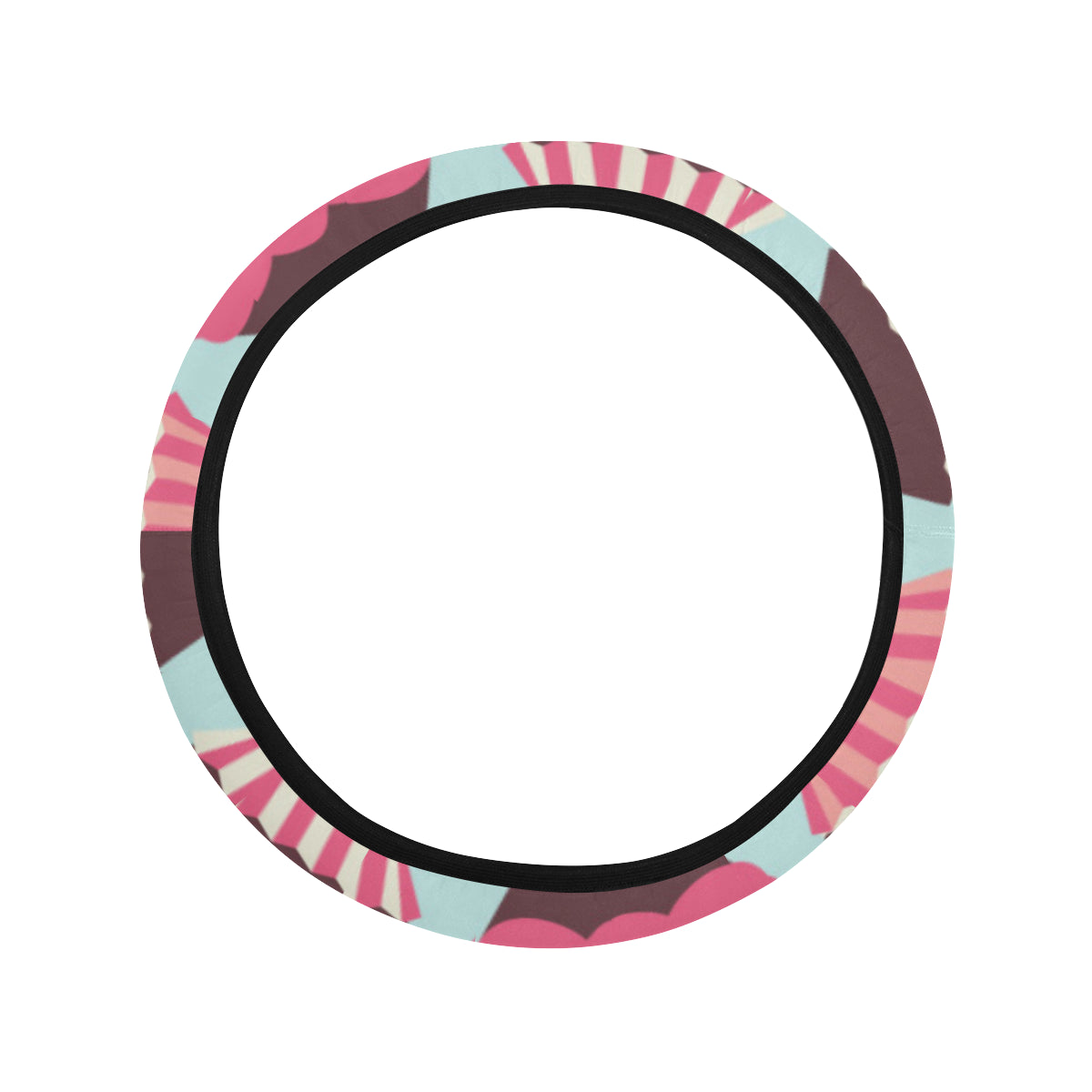 CupCake Print Pattern Steering Wheel Cover with Elastic Edge