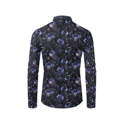 Jellyfish Themed Men's Long Sleeve Shirt