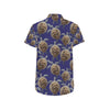 Sea Turtle Pattern Print Design T05 Men's Short Sleeve Button Up Shirt