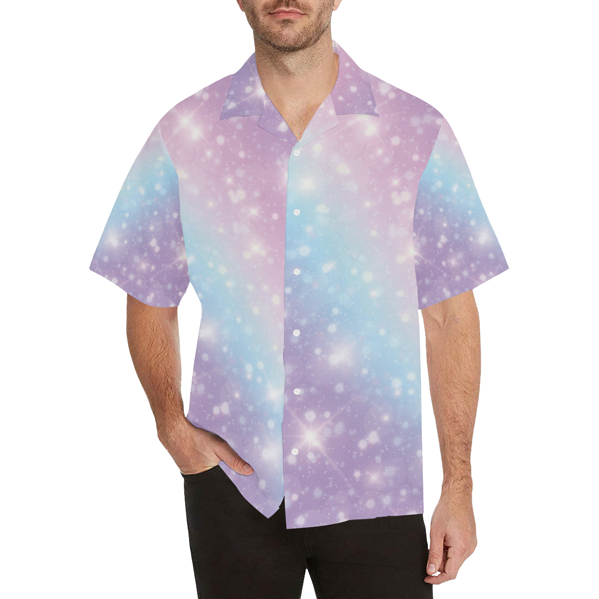 Cosmic Pastel Pattern Print Design 02 Men's Hawaiian Shirt