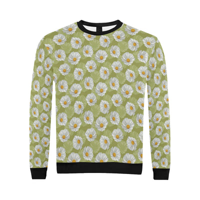 Daisy Pattern Print Design DS06 Men Long Sleeve Sweatshirt