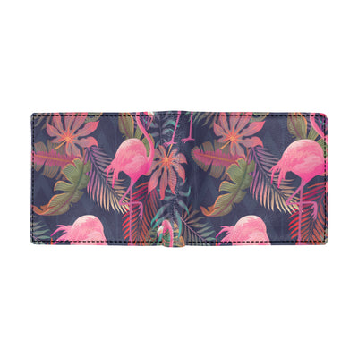Flamingo Tropical Pattern Men's ID Card Wallet