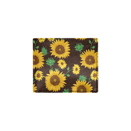 Sunflower Pattern Print Design SF01 Men's ID Card Wallet