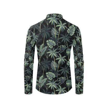 Rainforest Pattern Print Design RF02 Men's Long Sleeve Shirt