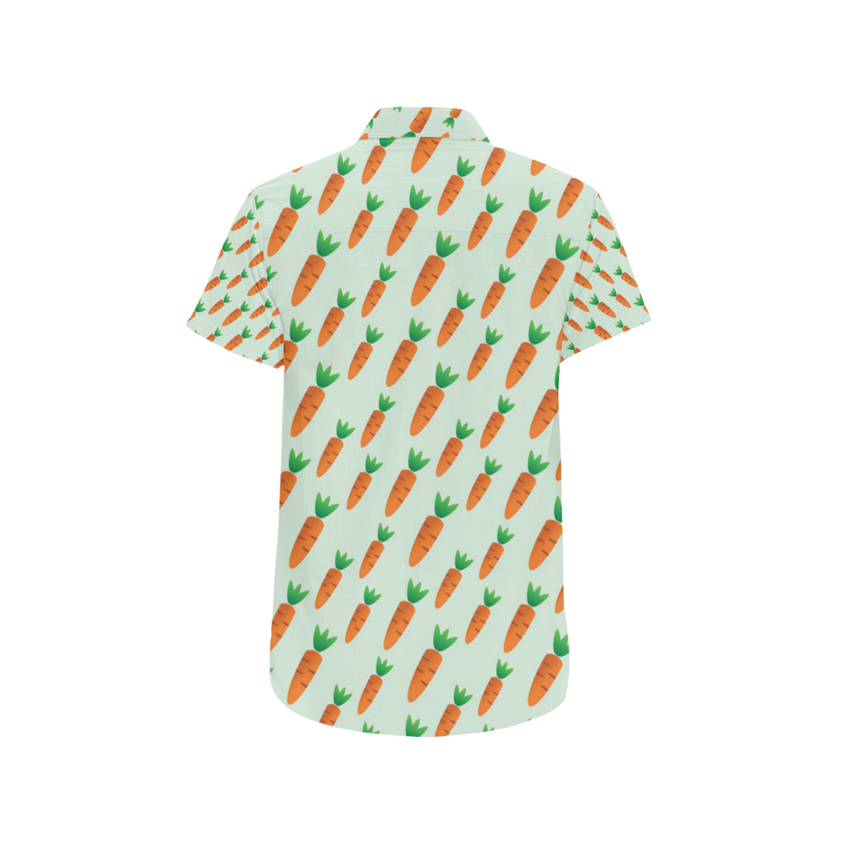Carrot Pattern Print Design 05 Men's Short Sleeve Button Up Shirt
