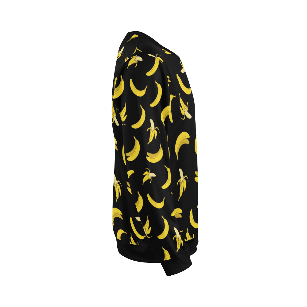Banana Pattern Print Design BA05 Men Long Sleeve Sweatshirt